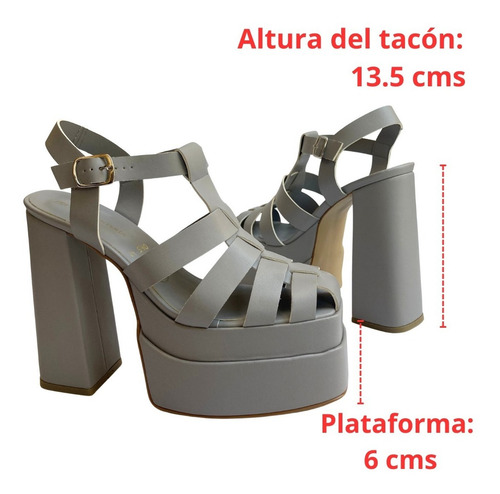 Sandalia Plataforma Mujer Felipe Rentería Moda Tacón Ancho