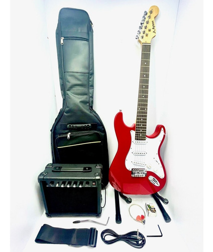 Imagen 3 de 7 de Kit Guitarra Eléctrica Amplificador 15w + Accesorios