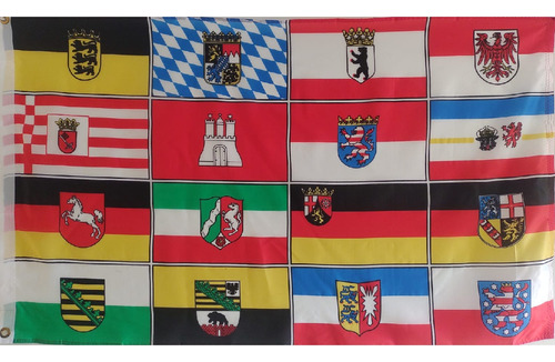 Bandera Alemania 16 Estados(tamaño 90x150cm)doble Faz Poly