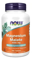 Comprar Now Supplements, Magnesium Malate 1000 Mg, 180 Tablets