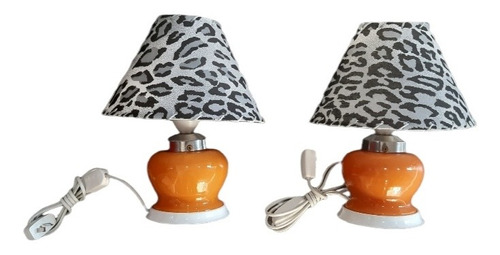 Lampara/velador Naranja/ Animal Print .tengo 2.precio X 1