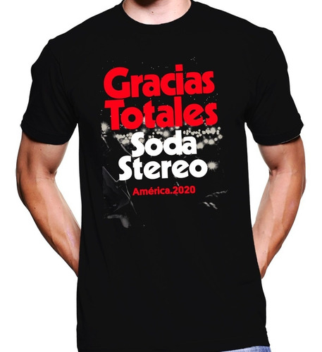 Camiseta Premium Dtg Rock Estampada Soda Stereo Gracias Tota