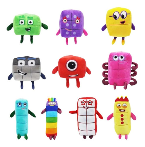 Peluches Number Blocks Importados - Precio X 01 Peluche