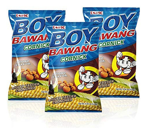 Boy Bawang Cornick, Adobo - Nueces De Maiz Crujientes, Sabro