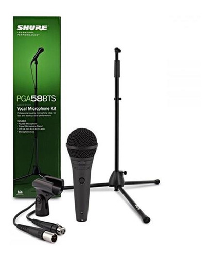 Kit Micrófono Shure Pga58bts Para Voces Soporte Cable Oferta