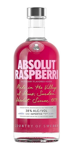 Paquete De 3 Vodka Absolut Raspberri 750 Ml