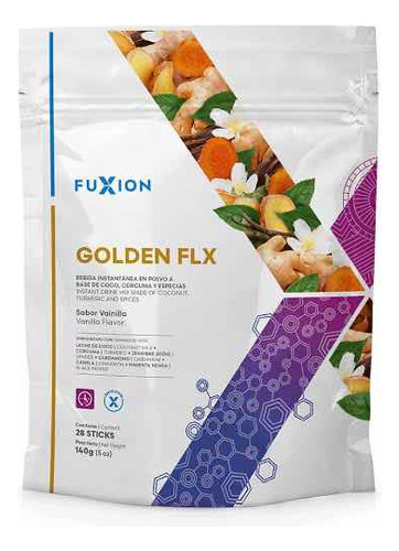 Fuxion Golden Flex Pack De 28 Sticks Sabor Vainilla