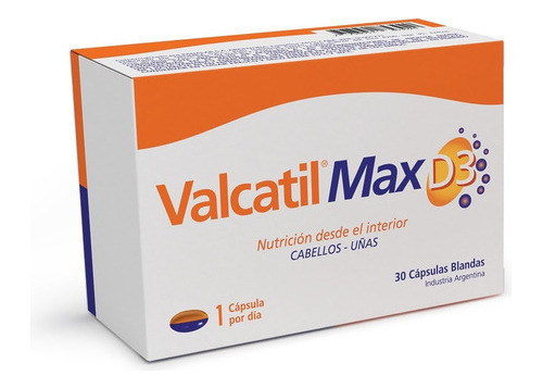 Valcatil Max D3 X 30 Capsulas - Salud Cabello Y Uñas