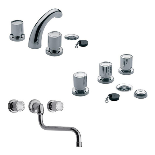 Combo Griferia Fv Allegro Lavatorio Bidet + 403/15 Cs1574