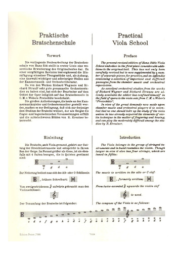 Hans Sitt: Practical Viola School / Bratschenschule.