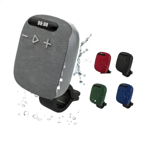 Caixa Som Bluetooth Moto Bike Bicicleta Portátil Prova Dagua Cinza 127/220v