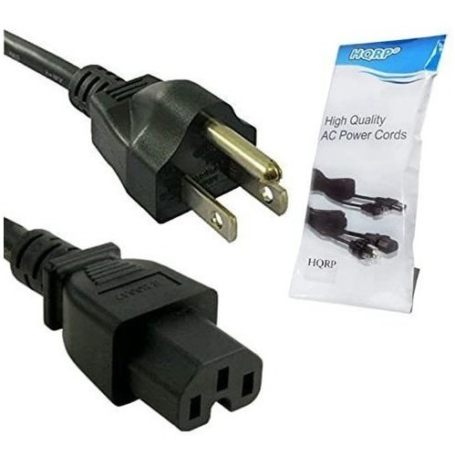 Hqrp Cable De Alimentación De Ca De 6 Pies Compatible Con Hp