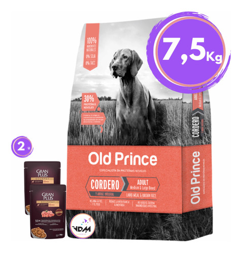 Alimento Perros Old Prince Cordero 7,5kg Con Regalo