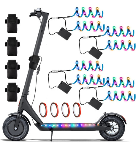 Juego De 4 Tiras De Luces Electricas Para Patineta Con Pilas