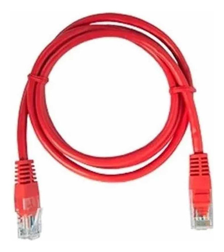 Patch Cord Cat 5e 0.90 Cms Red Voz Data Cable Utp Rojo Azul