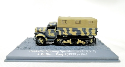 Miniatura Diecast 1/72, Camión Opel Maultier, Ponyri Rusia