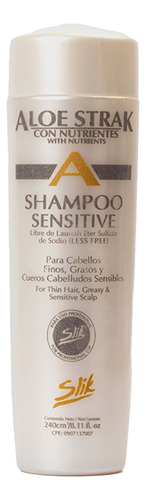 Shampoo Sensitive Cabello Fino Aloe Strak Slik 240cc