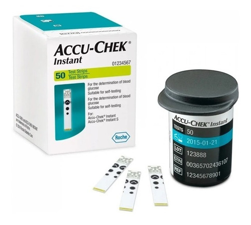 Accu Check Instant Tiras Reactivas De Glucosa 50 Pzas