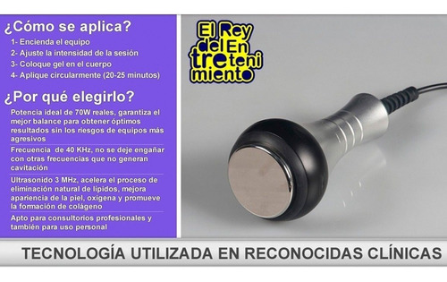 Equipo Cavitador Ultra Cavitación Ultrasonido Nº1 - El Rey