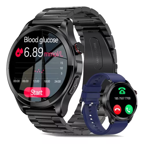 Reloj inteligente para hombre, pantalla táctil completa de 1.39 pulgadas  con GPS, Bluetooth, llamada, chat de voz con frecuencia cardíaca, monitoreo