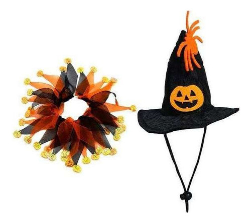 2x Halloween Pet Disfraz Conjunto Calabaza Para El Cosplay