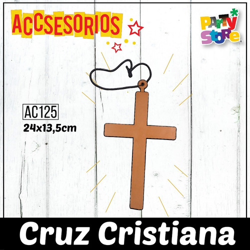 Imagen 2 de 5 de Collar Cruz Cura Plastico Halloween Cotillon Disfraz