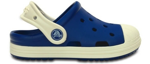 Zapato Crocs Niño Bumper Toe Clog Azul Rey / Blanco