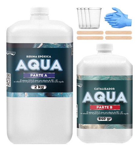 Resina Epóxica Sistema Aqua Crea Epoxy  | 2.84 Kg