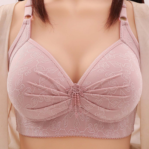 Sujetador Z Para Mujer, Encaje Con Flores, Juntadas, Talla G