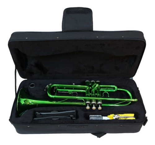 Trompete Bb Green Sib Tone com estojo Cyruswinds 6418grcw