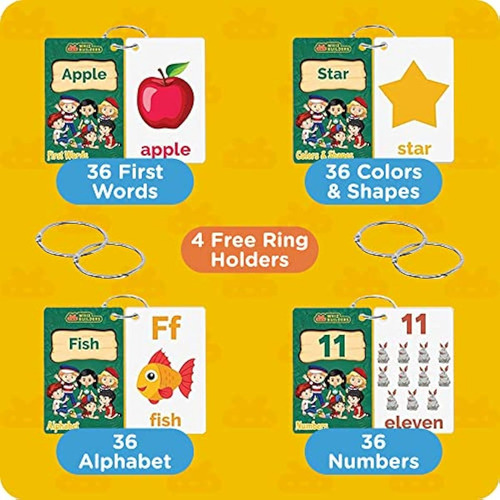 144 Tarjetas Flash Para Niños Pequeños De 2, 3, 4,