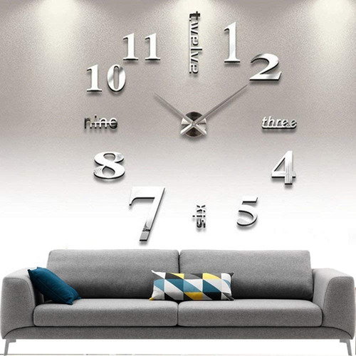 Cugbo Diy Reloj De Pared Moderno Grande 3d Reloj De Pared Es