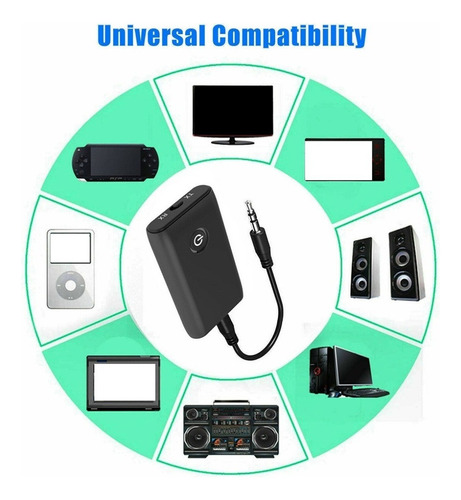 Transmisor Y Receptor Bluetooth 5.0 De 3,5 Mm, 2 Dispositivo