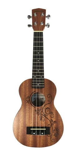 Ukelele Soprano Caoba Diseño Flores Ashland Uk196s