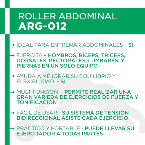 Roller Abdominal Randers Arg012 Multifuncion Fuerza Tonifica
