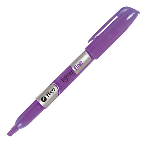 Resaltador Ezco Filgo Neon Biselado X 3 Unidades Color Violeta