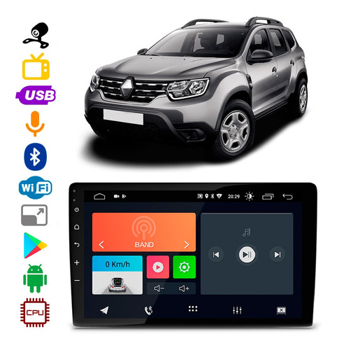 Mp5 Renault Duster 2014 A 2019 9 Pol Bt Android App + Câmera