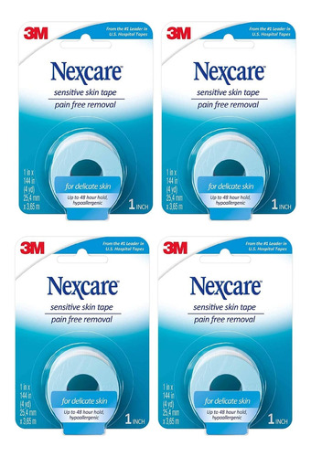 Nexcare - Cinta Adhesiva Para Piel Sensible (2.5 Cm X 144, 4