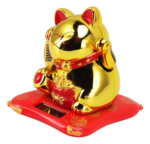 Aa Estatua De Gato De La Fortuna Que Ondea Con Energía