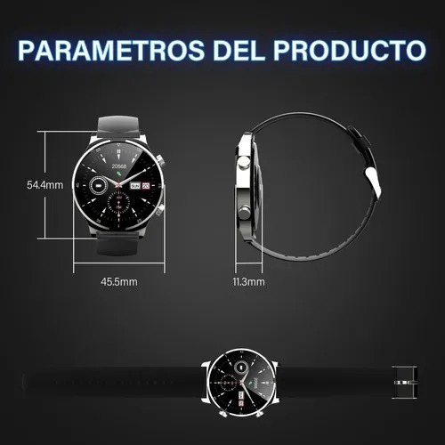 Imagen 7 de 8 de Smartwach Para Mujer Y Hombres, Reloj Inteligente Bluetooth