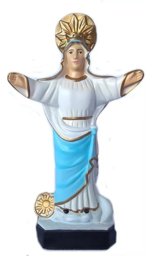 Imagem De Nossa Senhora Medianeira 22 Cm Cor PIntura a mão