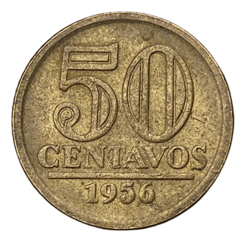 Moeda Do Brasil - 50 Centavos De 1956 - Módulo Menor