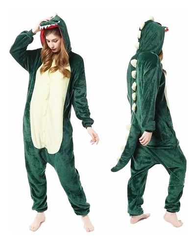 Pijama De Una Pieza De Dinosaurio Para Adultos Homewear