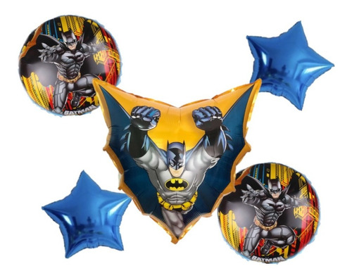 Globos Batman - 5 Piezas - Paquete