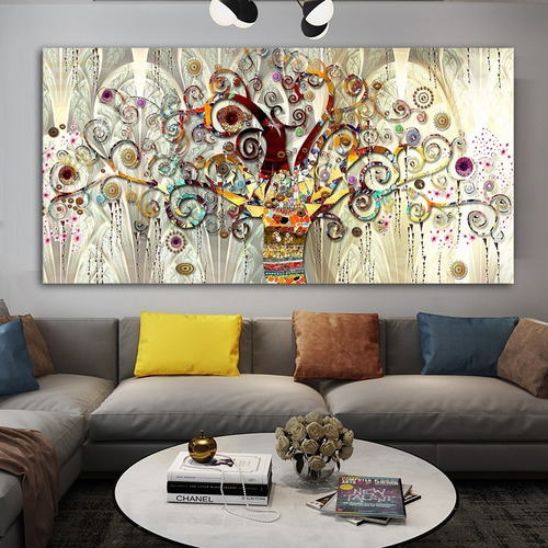 Cuadro-arbol De La Vida-decorativo- 150x75 Cm.