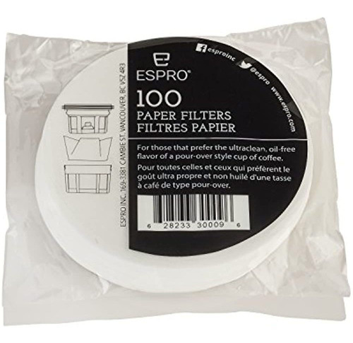 Filtro De Cafe De Papel Espro 1008pf-100 12 Oz