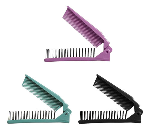 3 Uds Peine De Pelo Plegable Cepillo De Pelo Mini Peine De