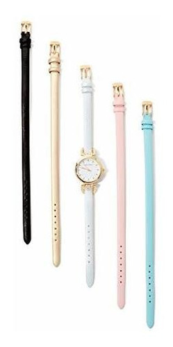 Laura Ashley - Reloj Con Correa Delgada Para Mujer, Caja De 