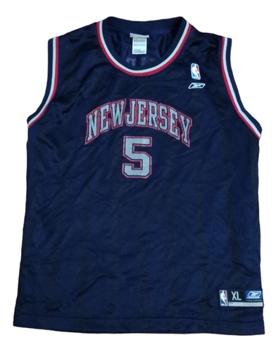 Jersey New Jersey Nba Reebok 5 Jason Kidd (18-20 Años) S-ch