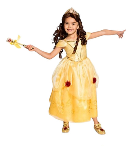 Disfraz Vestido Princesa Bella Disney Store Original Usa 5-6